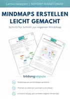 Vorschau - Arbeitsblätter - Lernstrategien: Mindmaps erstellen – Schritt für Schritt (Klasse 5–7) - Deckblatt