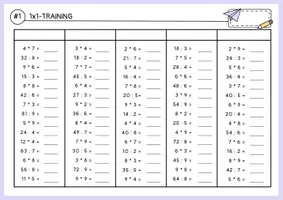 Vorschau - Arbeitsblätter - EINMALEINS TRAINING - Tägliche 1x1-Übungen für 3 Wochen - Seite 2