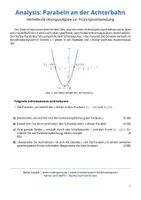 Vorschau - Prüfungsvorbereitung - Parabeln an der Achterbahn (für Mittlere Reife & MSA) - Seite 1