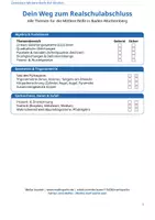 Vorschau - Merkblätter - FREEBIE: Dein Fahrplan zur Mittleren Reife BaWü (Mathe-Checkliste) - Deckblatt