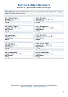 Vorschau - Arbeitsblätter - Mathe-Fehler-Detektiv: Fehler finden statt stumpf rechnen (Serie Kl. 1–13) - Seite 1