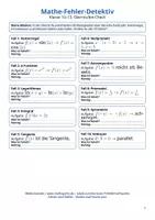 Vorschau - Arbeitsblätter - Mathe-Fehler-Detektiv Kl. 10-13 | Oberstufen-Check (Analysis & Vektoren) 🔍 - Seite 1