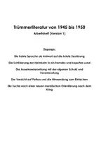 Vorschau - Unterrichtsreihen - Trümmerliteratur von 1945 bis 1950 (Arbeitsheft) - Seite 1