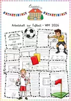 Vorschau - Arbeitsblätter - Fußball-WM 2026 / Kontinente: Arbeitsheft (Freiarbeitsmaterial) - Sachunterricht - Kl. 3/4 - Deckblatt
