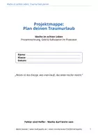 Vorschau - Arbeitsblätter - Projektarbeit: Plan deinen Traumurlaub | Mathe im echten Leben (Prozent & Geld) ✈️🏝️ - Deckblatt