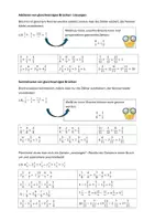 Vorschau - Arbeitsblätter - Brüche addieren und subtrahieren mit Lösung - Seite 1