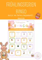 Vorschau - Arbeitsblätter - Frühlingsferien Osterferien Bingo - Deckblatt