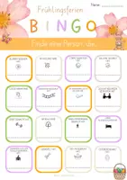 Vorschau - Arbeitsblätter - Frühlingsferien Osterferien Bingo - Seite 1