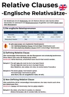 Vorschau - Arbeitsblätter - Relative Clauses / Relativsätze (Merkblatt / Übungen / Lösungen) - Seite 1