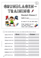 Vorschau - Arbeitsblätter - Grundlagen trainieren Deutsch Klasse 2 Heft 2 - Deckblatt