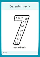 Voorbeeld - Tafelboek: De tafel van 7 - Voorblad