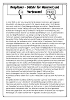 Vorschau - Arbeitsblätter - Fake News Deepfakes Klasse 9/10 - Seite 1