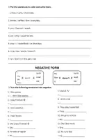Vista previa - Unidades / Secuencias / Situaciones de Aprendizaje - Present Simple Affirmative and Negative Worksheet - página 1