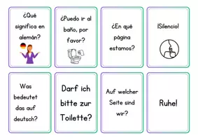 Vorschau - Spiele - "Frases del aula" "Merk-es-dir" Karten - Seite 2