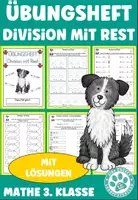 Vorschau - Arbeitsblätter - Divison mit Rest ZR 100 Übungsheft Mathe 3. Klasse - Deckblatt