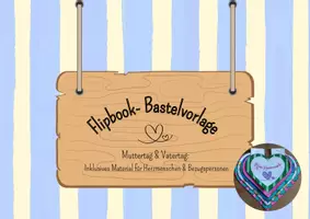 Vorschau - Mal- und Bastelvorlagen - Muttertag,Vatertag und Bezugspersonen- Inklusives Material, Flipbook - Deckblatt