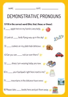 Vorschau - Arbeitsblätter - Demonstrative Pronouns- Grammar Practice - Seite 1