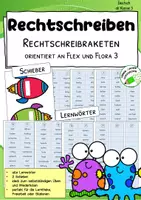 Vorschau - Stationenlernen - Lernwörter - passend zu "Flex und Flora 3" - | Klasse 3 - Freiarbeit - Deckblatt