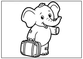 Vorschau - Mal- und Bastelvorlagen - Tiere Auf Reisen Ausmalbilder für Kinder Kunst & Malvorlagen Klasse 1 bis 4 Grundschule - Seite 1