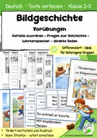 Vorschau - Arbeitsblätter - Bildgeschichte „Verschlafen“ – Vorübungen & Schreibvorbereitung | Texte verfassen Klasse 3–5 - Deckblatt