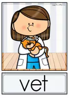 Vorschau - Poster - Pets | at the vet | 15 wichtige Vokabeln | Tafelkarten - Seite 1