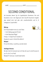 Vorschau - Arbeitsblätter - Second Conditional Worksheet -Grammar Practice - Deckblatt