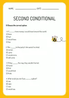 Vorschau - Arbeitsblätter - Second Conditional Worksheet -Grammar Practice - Seite 1