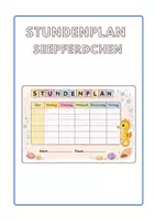 Vorschau - Anderer Materialtyp - Stundenplan Seepferdchen - Deckblatt