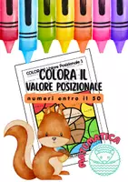 anteprima - Esercizi - Colora il valore posizionale dei numeri entro il 50 - Pagina di copertina