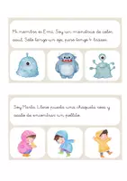 Vista previa - Tarjetas / Manipulativos - 20 pequeñas comprensiones lectoras. Triple elección. - página 1