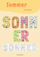 Vorschau - Arbeitsblätter - Sommer Ausmalbild Buchstaben – SOMMER - Deckblatt