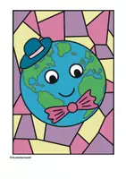 Vorschau - Mal- und Bastelvorlagen - Earth Day Ausmalbilder Kunst / Vertretung / ich bin fertig Aufgabe / Tag der Erde - Seite 2