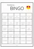 Vorschau - Arbeitsblätter - Ferienbingo - Seite 1