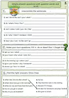 Vorschau - Arbeitsblätter - Simple present-questions with question words- to do - Übungen - Seite 3