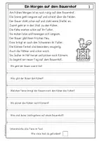 Vorschau - Arbeitsblätter - Wochenheft Lesen & Verstehen Bauernhof, Freiarbeitsmaterial mit Lösungen, Deutsch Klasse 2 - Seite 2