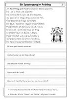 Vorschau - Arbeitsblätter - Wochenheft Lesen & Verstehen Frühling, Freiarbeitsmaterial mit Lösungen, Deutsch Klasse 2 - Seite 3