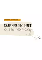 Vorschau - Arbeitsblätter - Grammar Egg Hunt - Back to school - Deckblatt