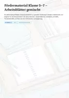 Vorschau - Unterrichtsreihen - Fördermaterial Klasse 5–7 – Arbeitsblätter Deutsch, Mathe & Englisch | Differenziert + Lösungen - Deckblatt
