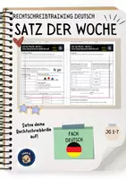 Vorschau - Stundenentwürfe - Frau K_Deutsch_ Satz der Woche 1- 3 + Deckblatt - Deckblatt