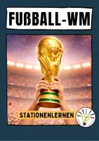 Vorschau - Arbeitsblätter - Fußball-Weltmeisterschaft / WM 2026 - Stationenlernen - Deckblatt