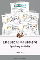 Vorschau - Spiele - Englisch – Haustiere | Speaking Activity | Pets | 2.-3. Klasse - Deckblatt