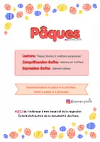 Vista previa - Hojas de trabajo - Pascua - Pâques: Histoire et traditions européennes - Portada