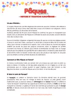 Vista previa - Hojas de trabajo - Pascua - Pâques: Histoire et traditions européennes - página 1
