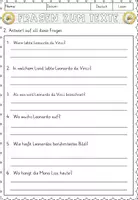 Vorschau - Arbeitsblätter - Leonardo da Vinci, Lesen und Verstehen Arbeitsblätter mit Lesetext, Fragen - Seite 3