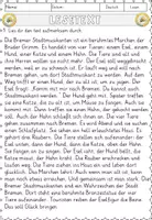 Vorschau - Arbeitsblätter - Die Bremer Stadtmusikanten, Lesen und Verstehen Arbeitsblätter mit Lesetext, Fragen - Seite 2