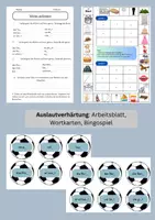 Vorschau - Arbeitsblätter - Auslautverhärtung: Arbeitsblatt, Wortkarten, Bingospiel - Deckblatt