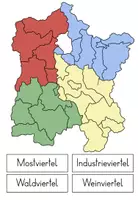 Vorschau - Arbeitsblätter - Niederösterreich – Die vier Viertel – Sachunterricht Tafelmaterial & Wissenskartei (Grundschule) - Seite 1