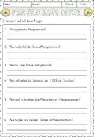 Vorschau - Arbeitsblätter - Das alte Mesopotamien, Lesen und Verstehen Arbeitsblätter mit Lesetext, Fragen - Seite 3