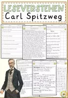 Vorschau - Arbeitsblätter - Carl Spitzweg, Lesen und Verstehen Arbeitsblätter mit Lesetext, Fragen - Deckblatt