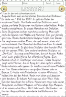 Vorschau - Arbeitsblätter - Auguste Rodin, Lesen und Verstehen Arbeitsblätter mit Lesetext, Fragen - Seite 2